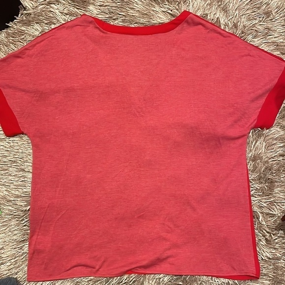 KUT From The Kloth Red Short Sleeve‎ Blouse Size Large - Picture 9 of 9